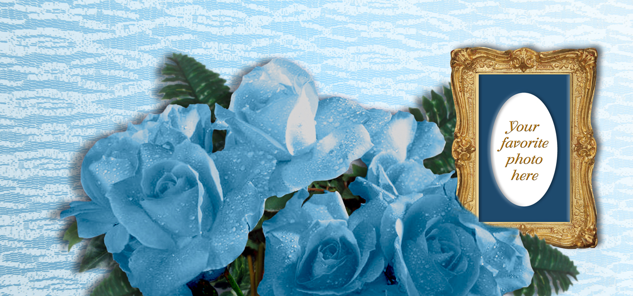 Bouquet Of Roses Blue